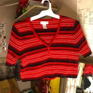 Vintage shirt turned into crop top , size M